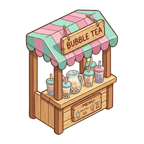 Bubble Tea Cafe drink station